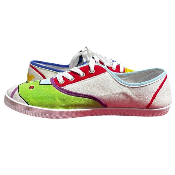 Custom Hand Painted Toy Story Inspired Canvas Sneakers Woody Buzz Women's Size 9 - Picture 4 of 10